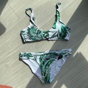 tinibikini palm swim suit set